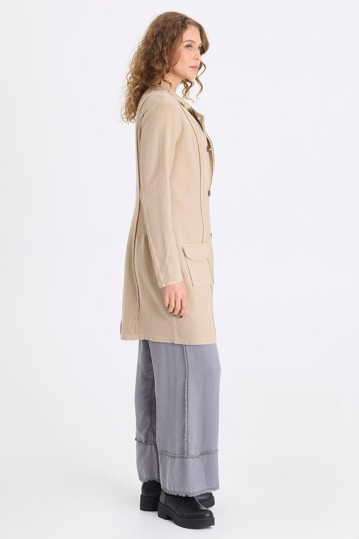 XCVI Roda Twill Knit Long Jacket