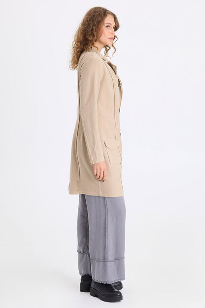 XCVI Roda Twill Knit Long Jacket