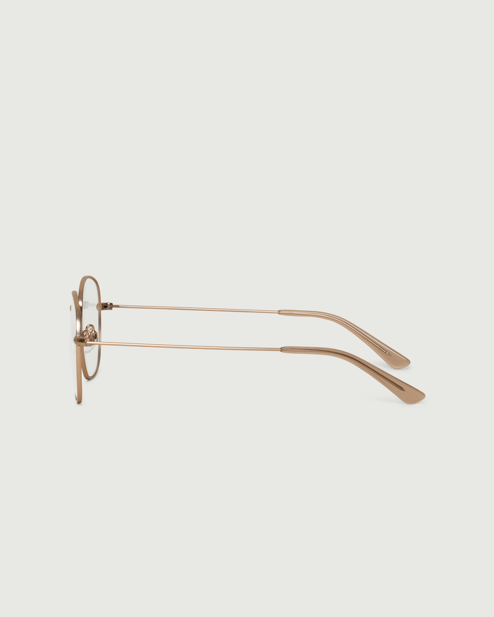 Tinsel::Roosevelt Eyeglasses square gold metal side