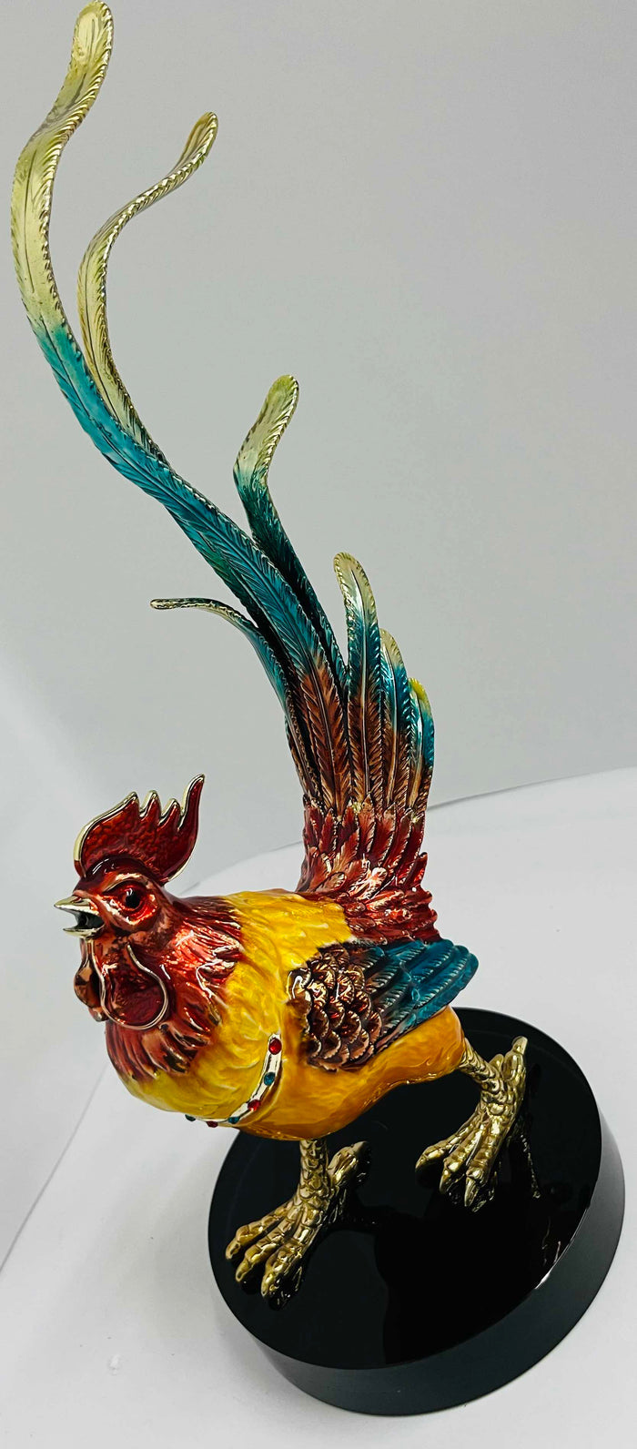 Rooster Display Brass