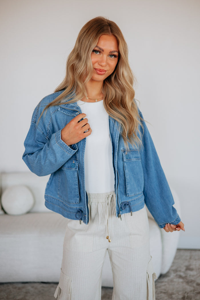 Rowe Risen Denim Jacket - Medium Wash