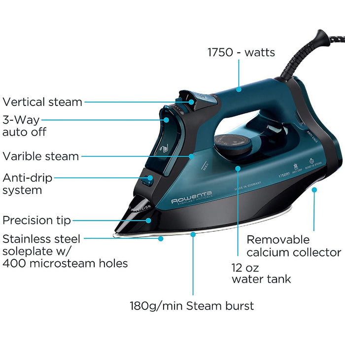 ROWENTA Everlast 1750-Watt Anti-Calc Steam Iron - DW7180U1