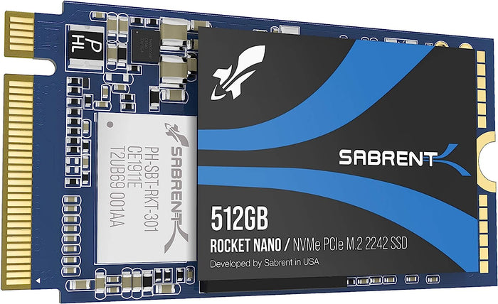 Sabrent 512GB Rocket Nano NVMe PCIe M.2 2242 High Performance SSD SB-1342-512