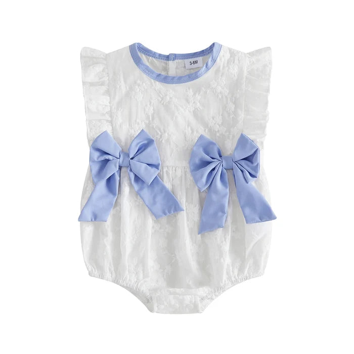 SADIE Embroidered Bowtie Romper