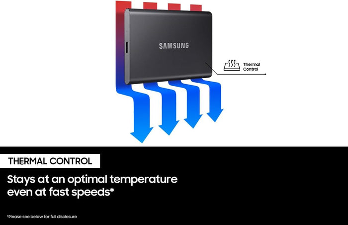 SAMSUNG T7 Portable SSD 500GB External SSD Blue