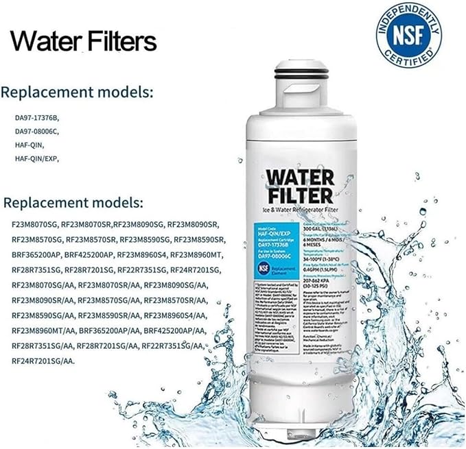 SAMSUNG Water Filter Internal Fridge Freezer HAF-QIN / EXP | DA97-17376B Compatible