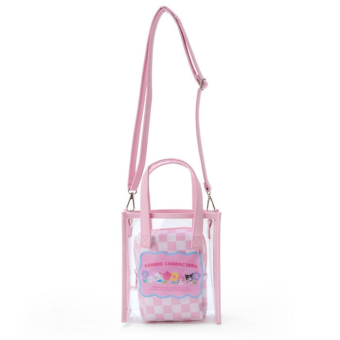 Sanrio Characters Clear Convertible Mini Tote (Pastel Check Series) Bags Japan Original
