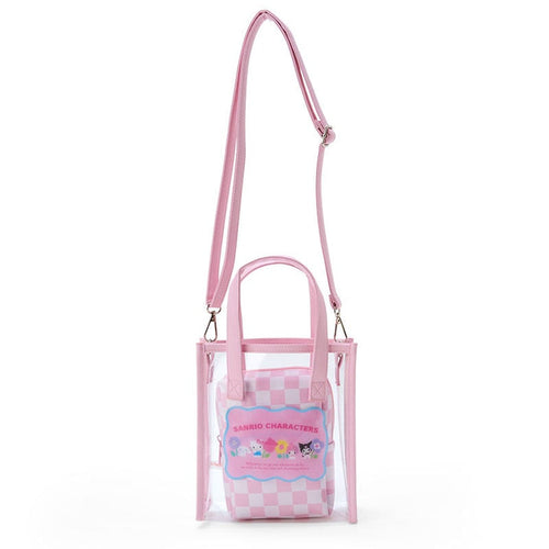 Sanrio Characters Clear Convertible Mini Tote (Pastel Check Series) Bags Japan Original