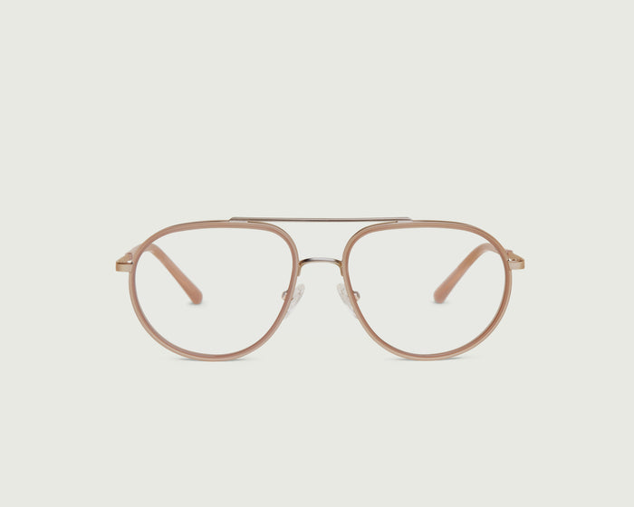 Toasted Peach::Santiago Eyeglasses pilot nude metal front