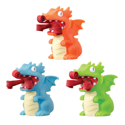 Schylling 3.5 Inch Curly Pop Dragon - Squishy Squeeze Fidget Toy