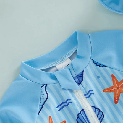 SEA SHELLS Swimsuit with Sun Hat