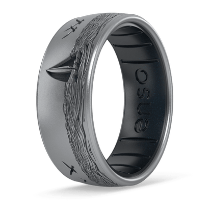 Etched Coastal Silicone Ring - Seafarer