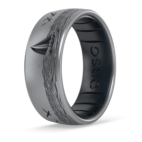 Etched Coastal Silicone Ring - Seafarer