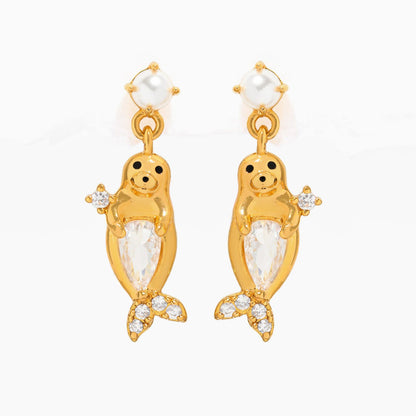 Seal Dangle Earrings