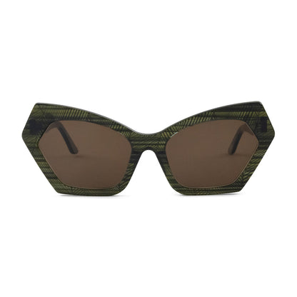 Green Pattern - Brown Lens