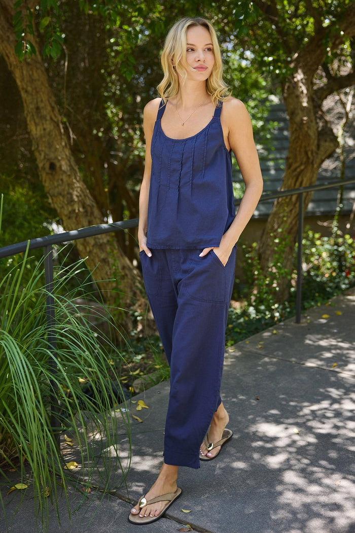 Wearables Shawnie Linen Billowy Pintuck Tank