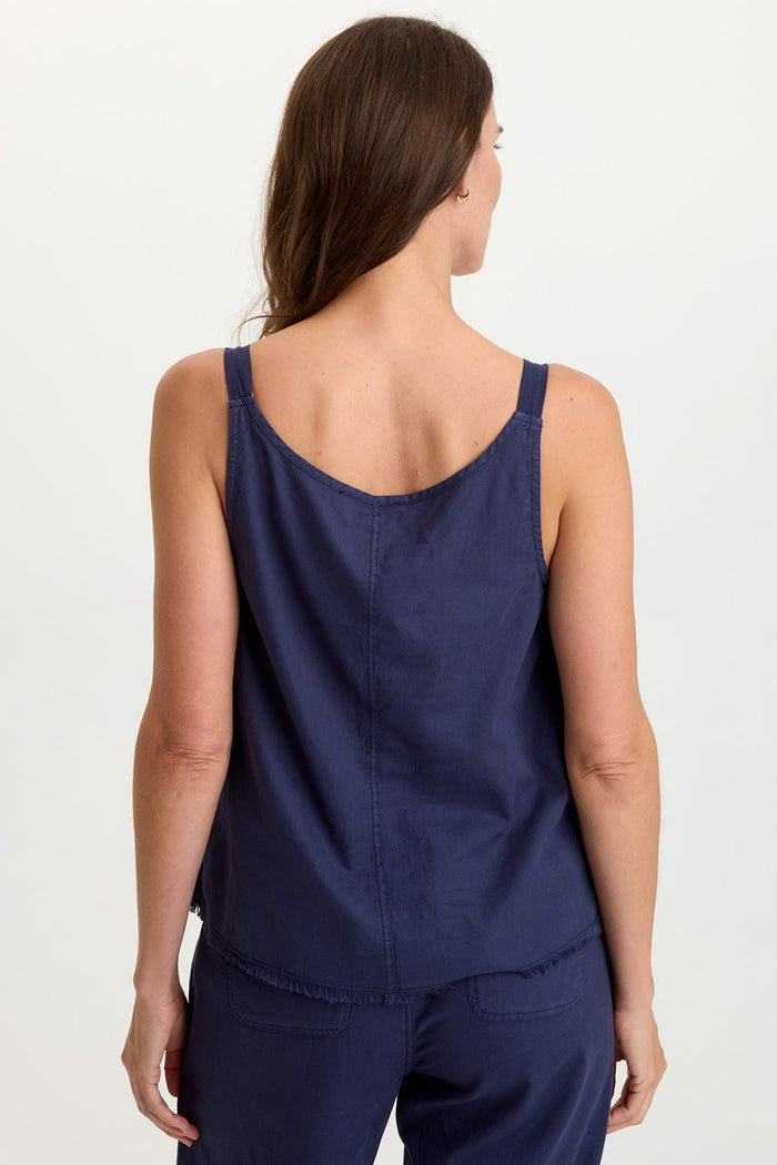 Wearables Shawnie Linen Billowy Pintuck Tank
