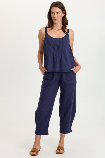 Wearables Shawnie Linen Billowy Pintuck Tank