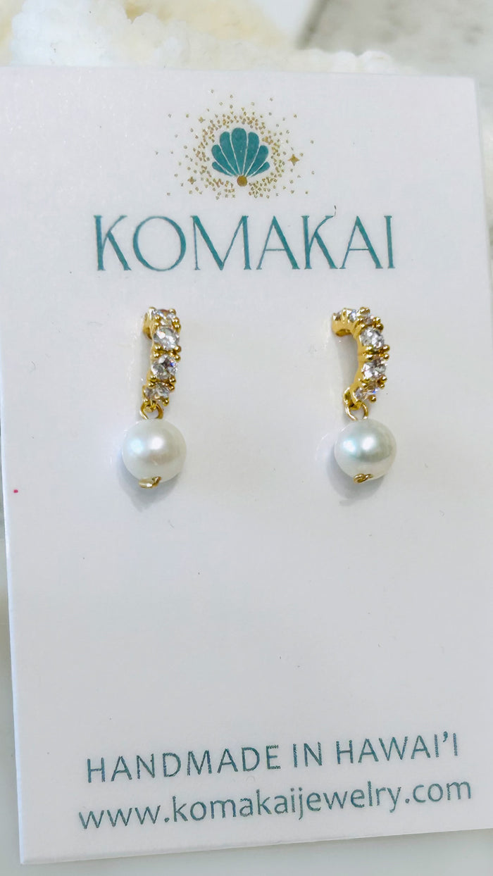 Shimmer half hoop earrings