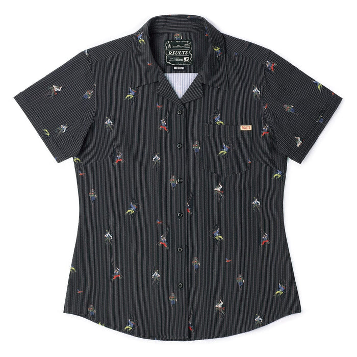 RSVLTS XS RSVLTS Women's Short Sleeve Shirt Shiver Me Timbers – Women's Stretch Seersucker Short Sleeve Shirt Shiver Me Timbers – Women's Stretch Seersucker Short Sleeve Shirt