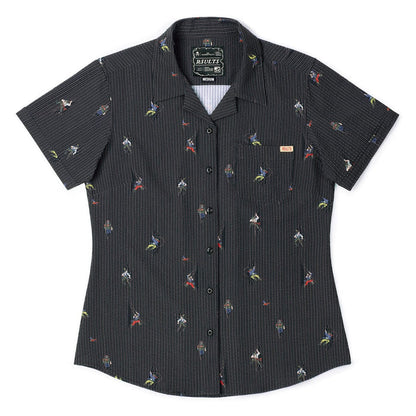 RSVLTS XS RSVLTS Women's Short Sleeve Shirt Shiver Me Timbers – Women's Stretch Seersucker Short Sleeve Shirt Shiver Me Timbers – Women's Stretch Seersucker Short Sleeve Shirt