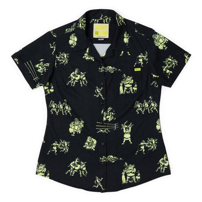 RSVLTS XS Shrek Women's Short Sleeve Shirt Shrek "Ogre Fight" Women's – KUNUFLEX Short Sleeve Shirt