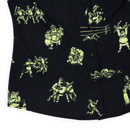 RSVLTS Shrek Women's Short Sleeve Shirt Shrek "Ogre Fight" Women's – KUNUFLEX Short Sleeve Shirt
