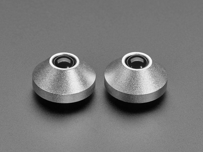 Silver Anodized Aluminum Bumper Feet - Pack of 2 [Discontinued] by The Pi Hut - The Pi Hut
