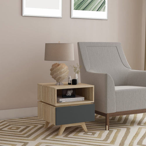 SILVERTON End Table Oak Grey by Criterion - Home Living Store - End Table