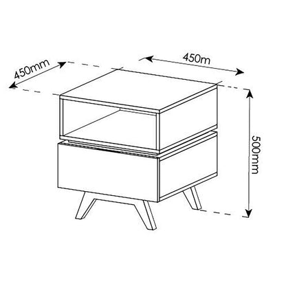 SILVERTON End Table Oak Grey by Criterion - Home Living Store - End Table