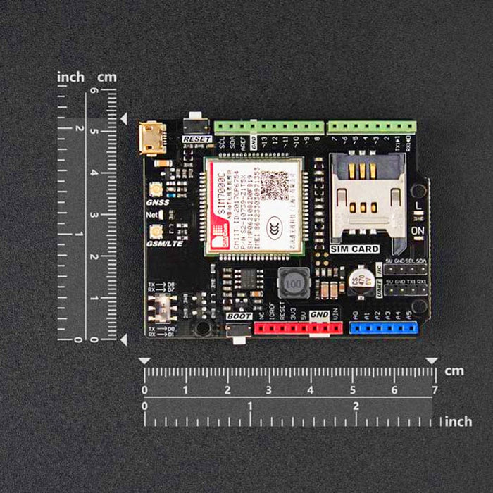 SIM7000C Arduino NB-IoT/LTE/GPRS/GPS Expansion Shield by DFRobot - The Pi Hut