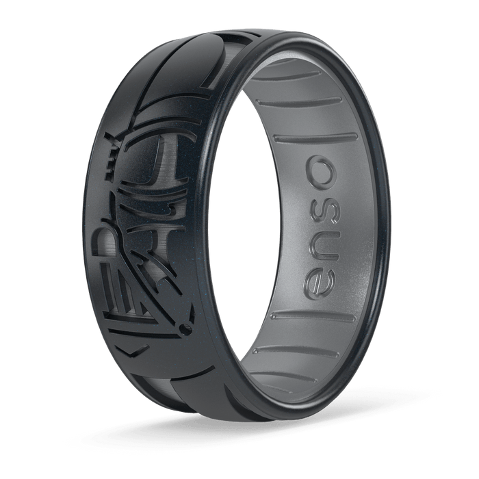 Star Wars™ Silicone Ring - Darth Vader™ - Black Pearl/Silver
