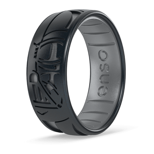 Star Wars™ Silicone Ring - Darth Vader™ - Black Pearl/Silver