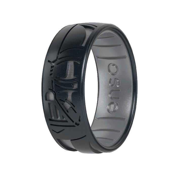Star Wars™ Silicone Ring - Darth Vader™ - Black Pearl/Silver