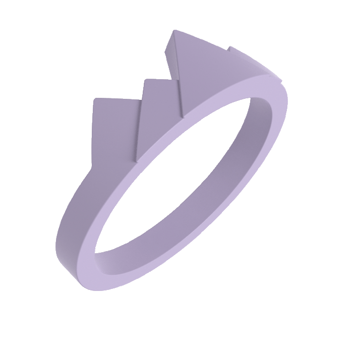 Skyline Accent Silicone Ring - Lavender Mist