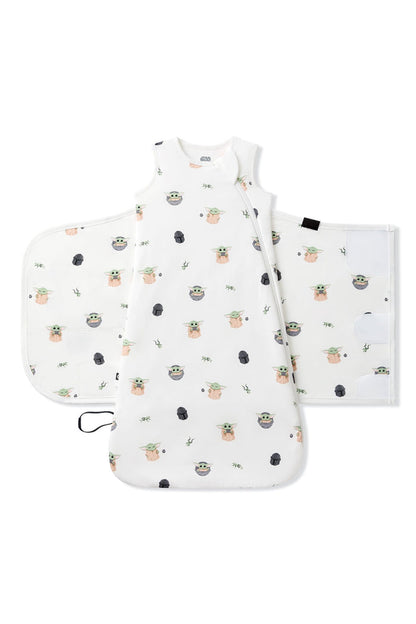 Sleep Bag Swaddler in Grogu™ 1.0 shown unswaddled