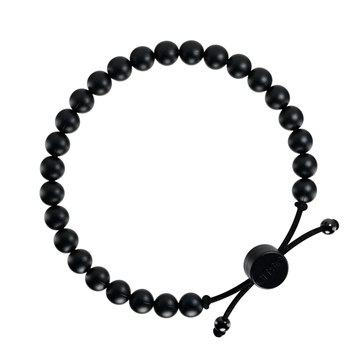 6mm Beaded Bracelet - Black Pearl