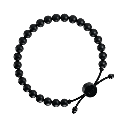 6mm Beaded Bracelet - Black Pearl