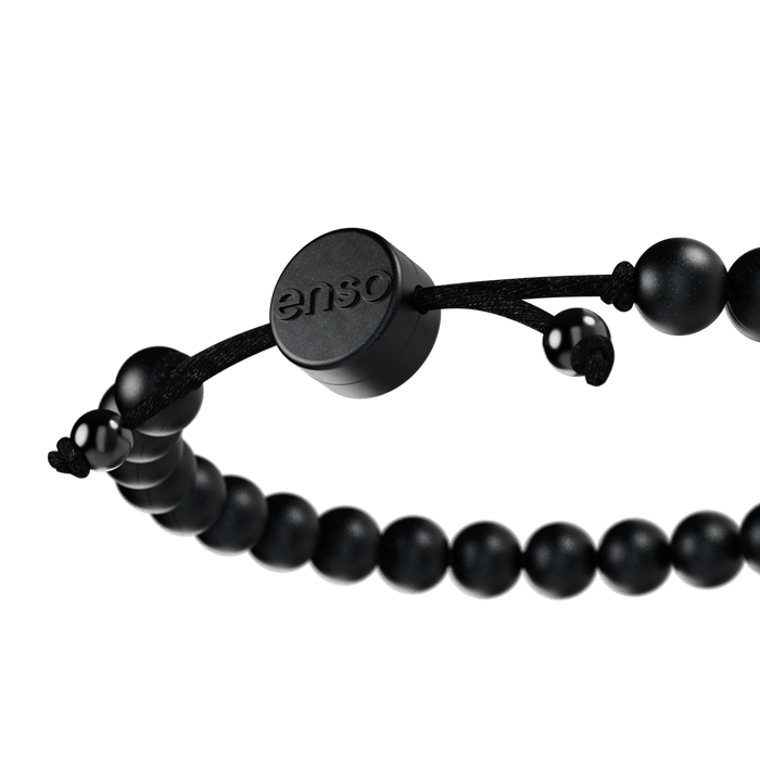 6mm Beaded Bracelet - Black Pearl