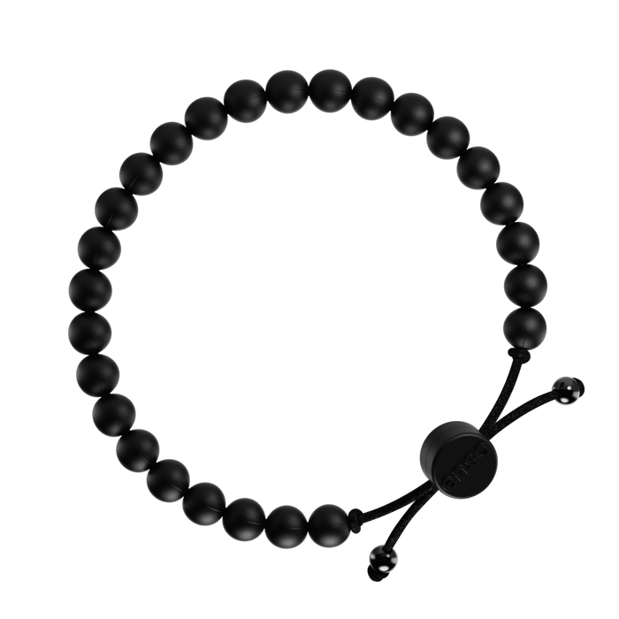 6mm Beaded Bracelet - Obsidian