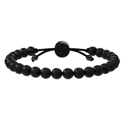 6mm Beaded Bracelet - Obsidian