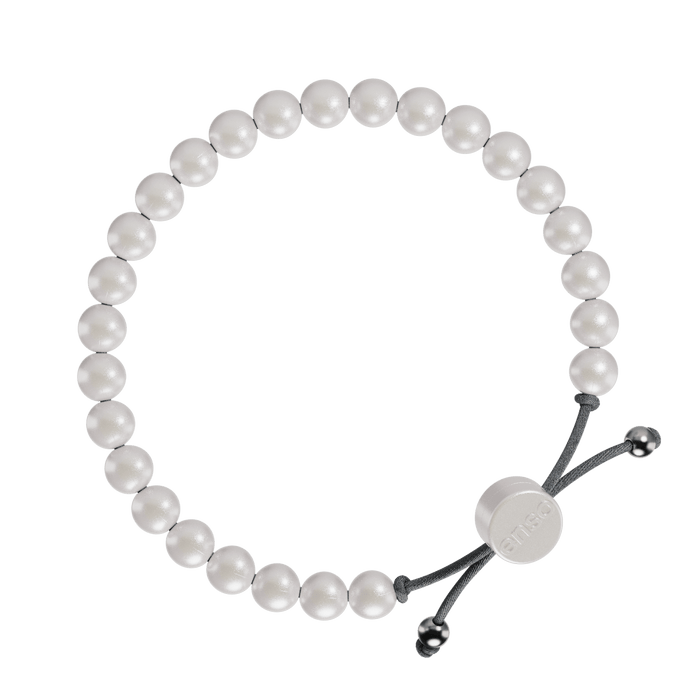 6mm Beaded Bracelet - Pearl
