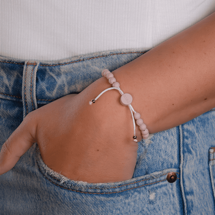 6mm Beaded Bracelet - Pink Sand