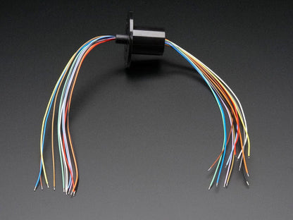 Slip Ring with Flange - 22mm diameter, 12 wires, max 240V @ 2A by The Pi Hut - The Pi Hut