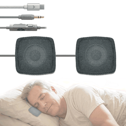 Slumber Duo Wired Dual Pillow Speaker for Sleeping. Ultra-Thin Wired Dual Pillow Speaker for Sleeping, USB-C & AUX
