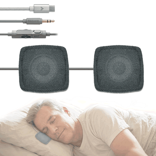 Slumber Duo Wired Dual Pillow Speaker for Sleeping. Ultra-Thin Wired Dual Pillow Speaker for Sleeping, USB-C & AUX