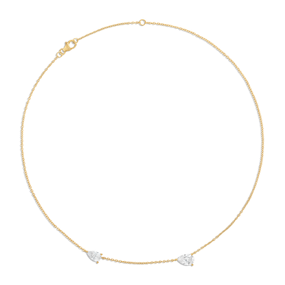 Small Double Pear Necklace