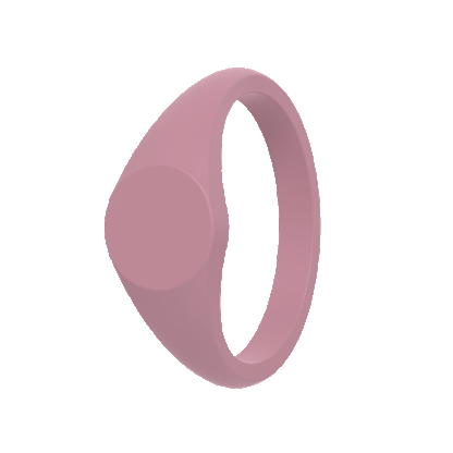 Small Signet Silicone Ring - Peony