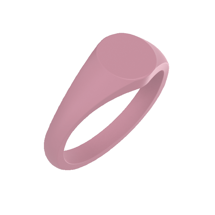 Small Signet Silicone Ring - Peony