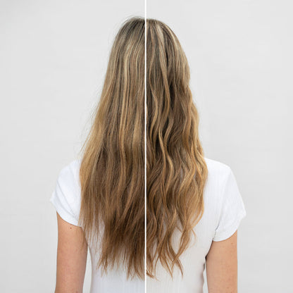 KITSCH Smoothing Air Dry Cream — before and after model shot — Helps to define waves and curls—no heat, no fuss — 24-hour frizz control that keeps hair soft, polished, and touchably smooth